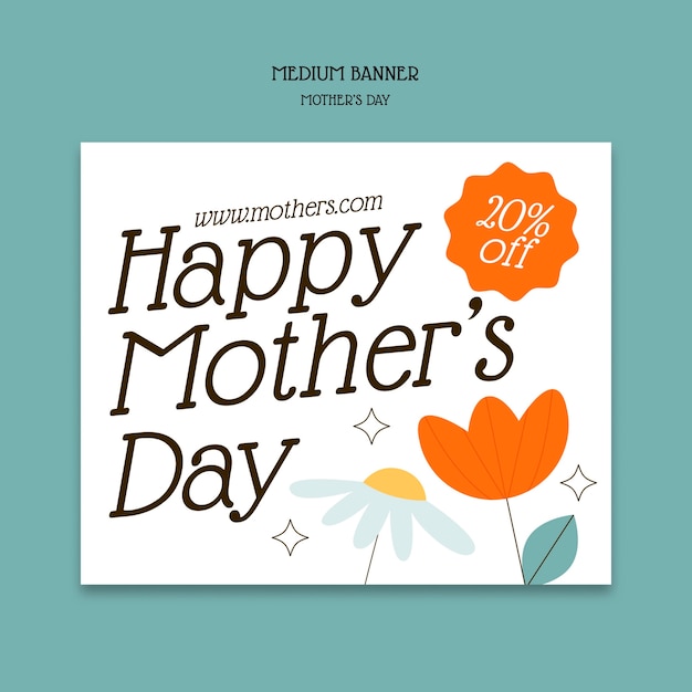 Bezpłatny plik PSD floral  mother's day celebration template