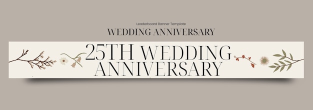 Bezpłatny plik PSD floral wedding anniversary template