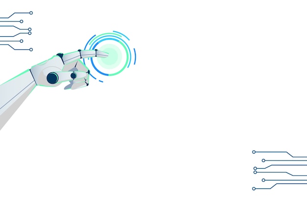 Bezpłatny plik PSD futurystyczna ilustracja ręki robota