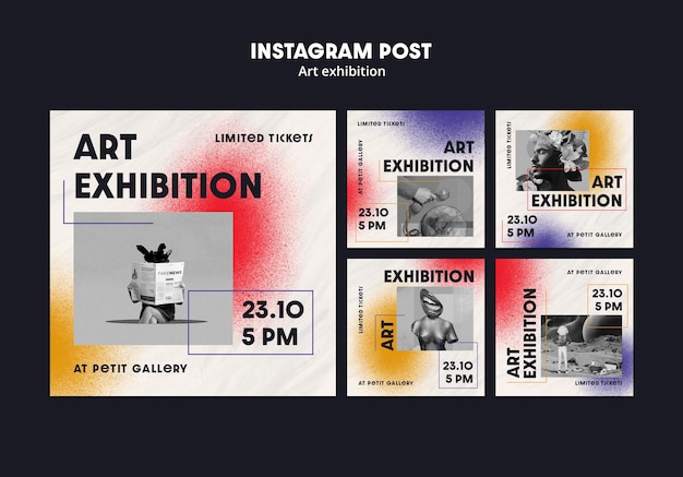 Galeria Sztuki I Kolekcja Postów Na Instagramie Wystawowym