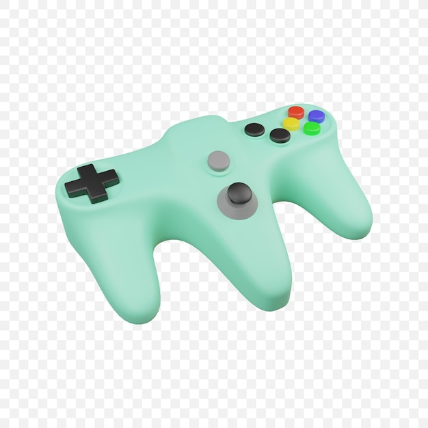 Bezpłatny plik PSD gamepad joystick kontrolera gier ikona odizolowane renderowanie 3d ilustracja