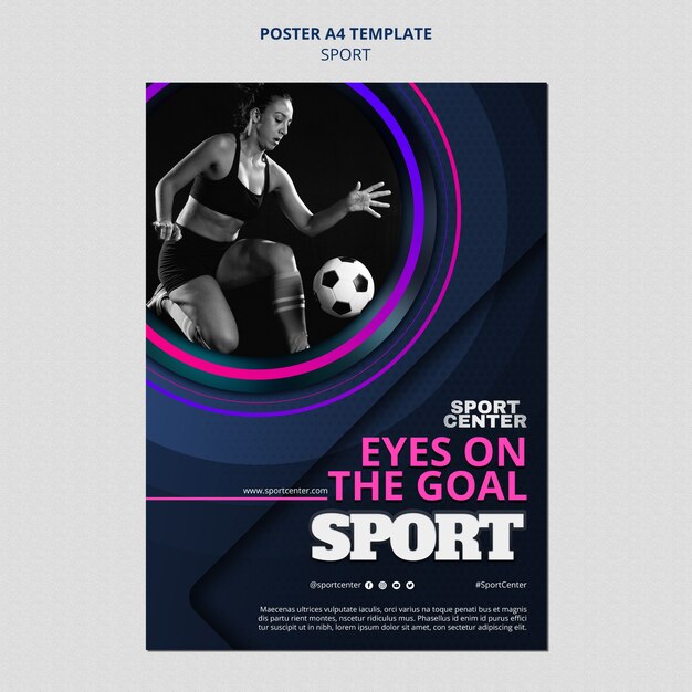 Gradientowy projekt szablonu sport