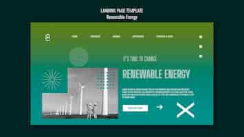 Bezpłatny plik PSD gradientowy szablon energii odnawialnej