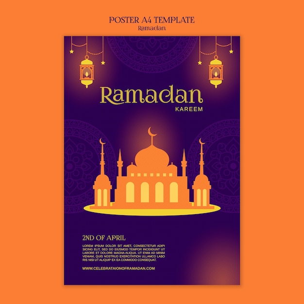 Gradientowy Szablon Ramadan