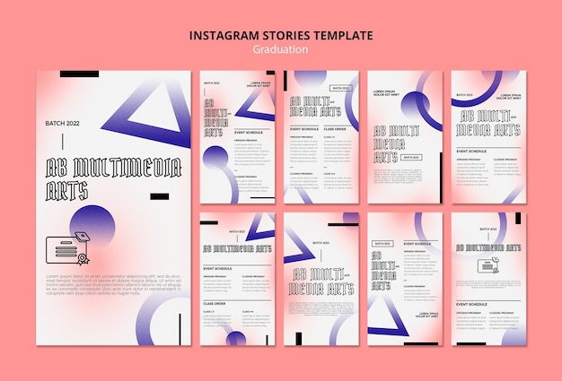 Gradientowy szablon ukończenia historii na Instagramie