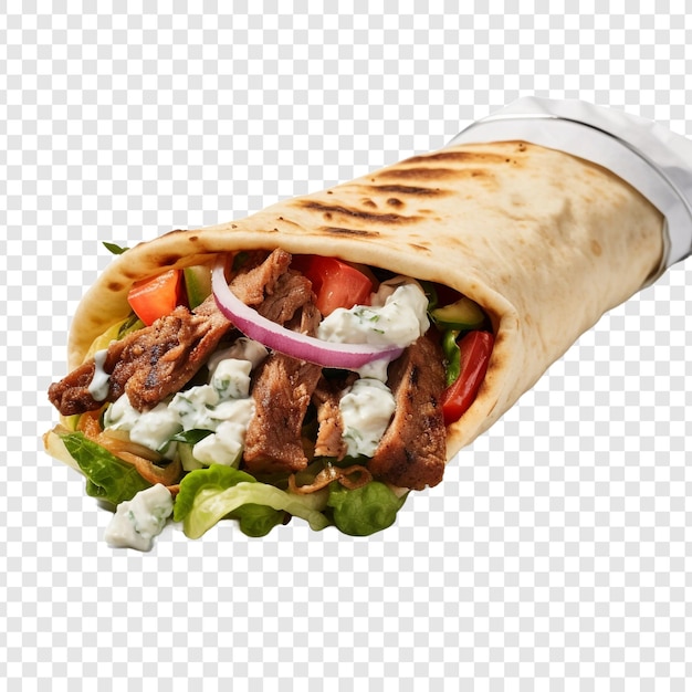 Gyros Izolowany Na Przezroczystym Tle