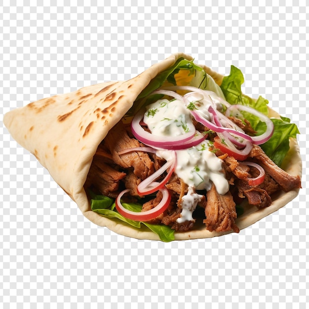 Gyros Izolowany Na Przezroczystym Tle