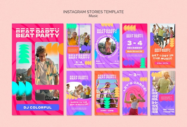Historie na Instagramie dotyczące wydarzeń muzycznych