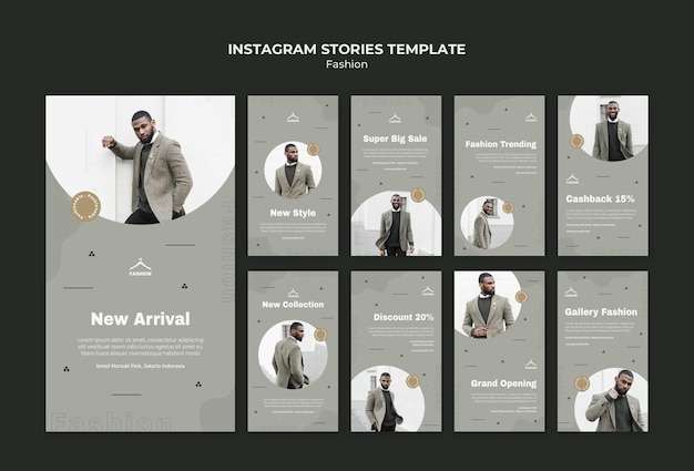 Bezpłatny plik PSD historie na instagramie szablon sklepu mody