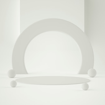 Holograficzna scena geometryczna 3d do lokowania produktu z tłem i edytowalnym kolorem