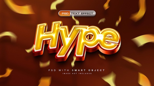 Hype Gold 3D pogrubiony efekt tekstowy