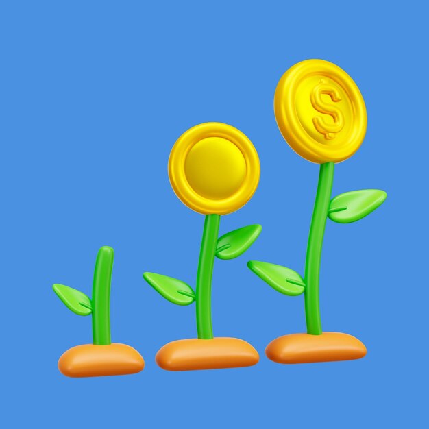 Ikona 3d finansów i waluty