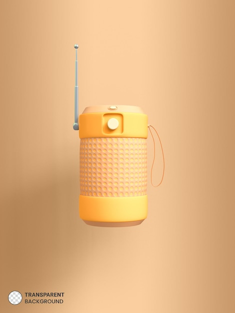 Bezpłatny plik PSD ikona przenośnego głośnika izolowana ilustracja renderowania 3d