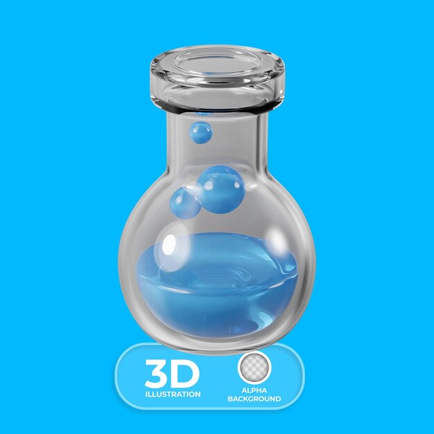 Ilustracja 3D ikony rurki testowej
