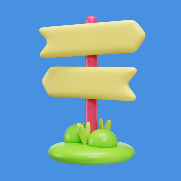 Ilustracja 3D z strzałkami, bańkami i znakami