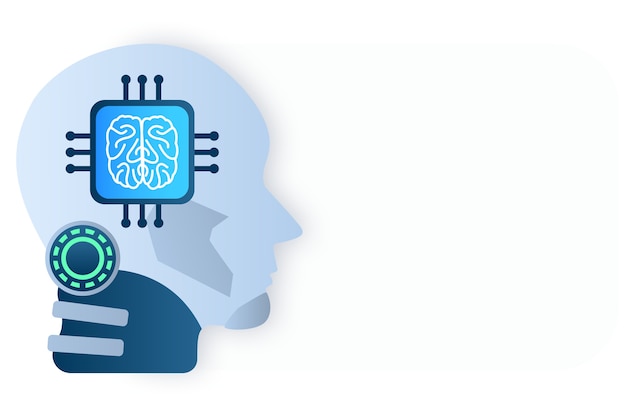 Ilustracja futurystycznego chipa robotycznego