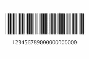 Bezpłatny plik PSD ilustracja kodu kreskowego na białym tle