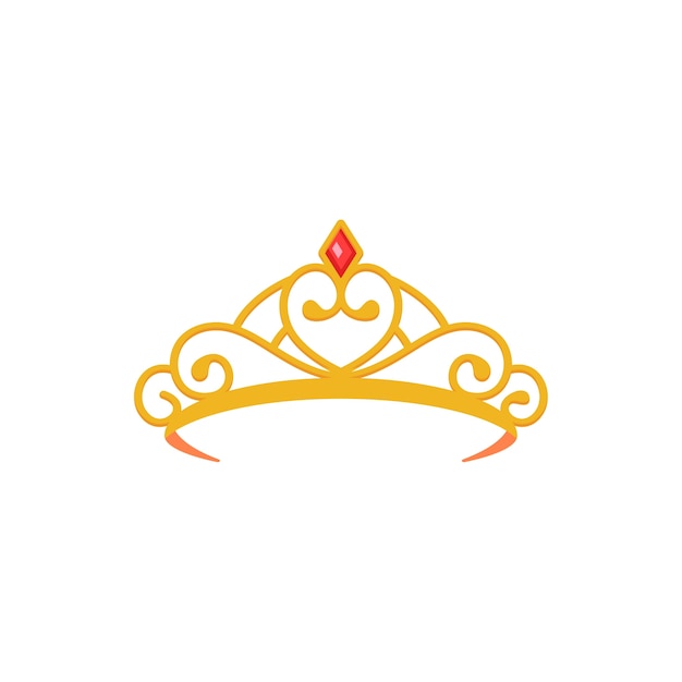 Bezpłatny plik PSD ilustracja korony płaskiego wzoru.