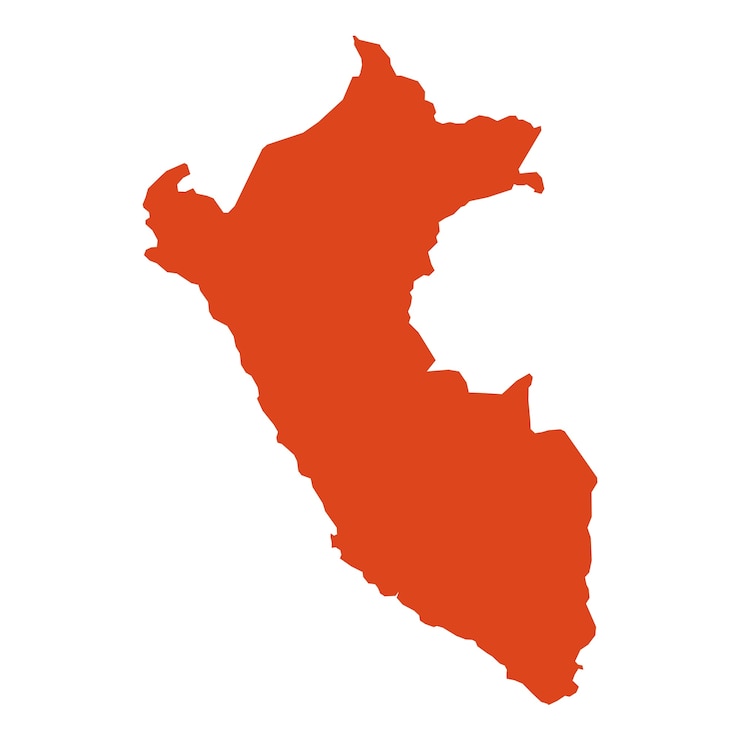 Bezpłatny plik PSD ilustracja mapy peru
