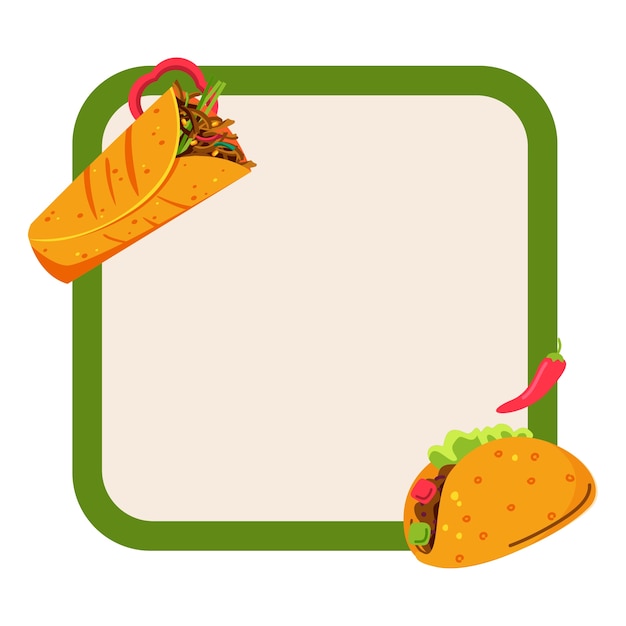 Ilustracja Meksykańskiego Taco