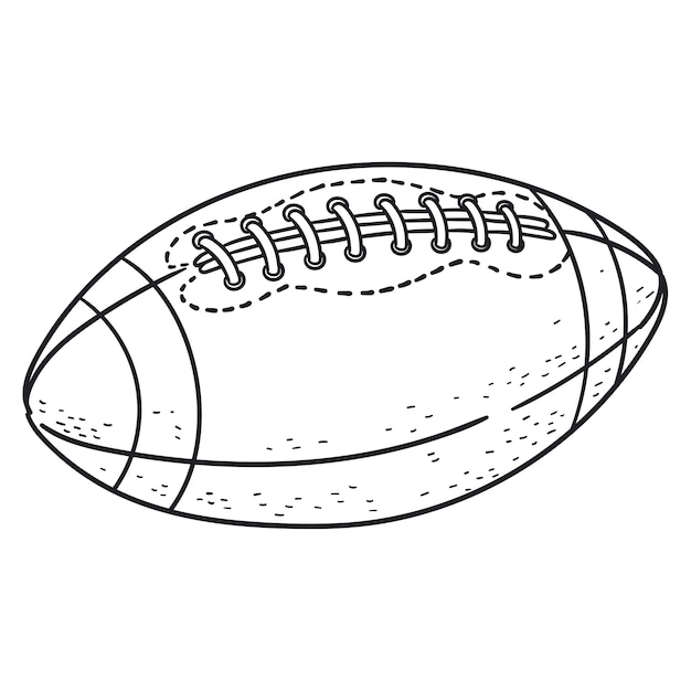 Bezpłatny plik PSD ilustracja obrysu piłki rugby