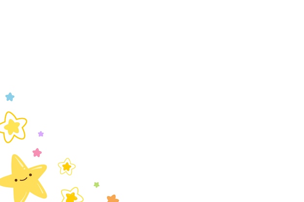 Bezpłatny plik PSD ilustracja ramki słodkie gwiazdy