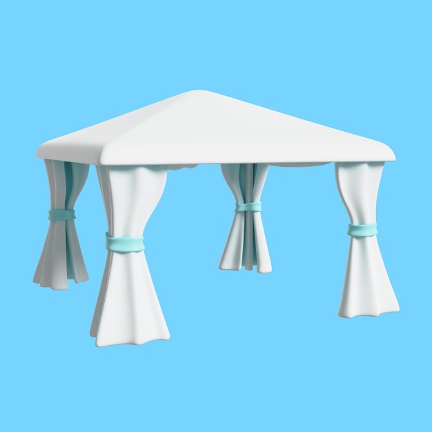 Ilustracja ślubna 3D namiotu