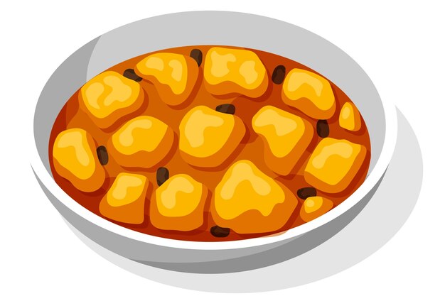 Indyjska ilustracja jedzenia odizolowana