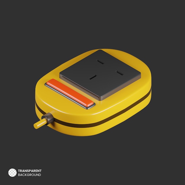 Izolowana 3d elektryczna ikona wtyczki multi