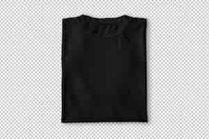 Bezpłatny plik PSD izolowana czarna składana koszulka