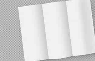 Bezpłatny plik PSD izolowane zwykła biała potrójna broszura
