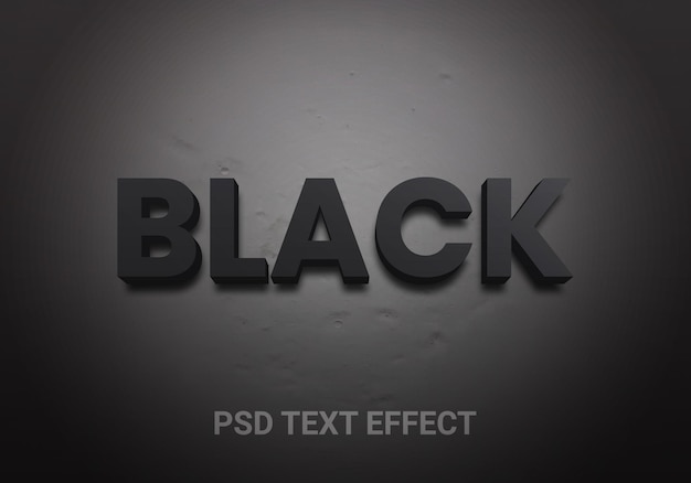 Jednolicie czarne edytowalne efekty tekstowe