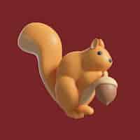 Bezpłatny plik PSD jesienna ikona wiewiórki