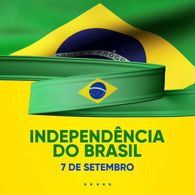 Bezpłatny plik PSD kanał mediów społecznościowych niepodległość od brazylii 7 września