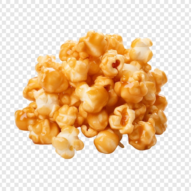 Bezpłatny plik PSD karmelowy popcorn z kukurydzy na przezroczystym tle
