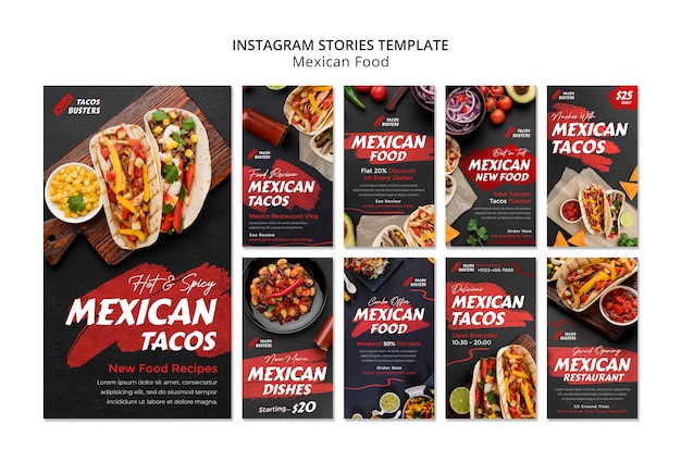 Kolekcja opowiadań na instagramie meksykańskiej restauracji