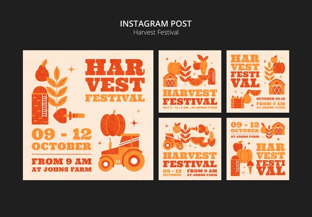 Kolekcja Postów Na Instagram Z Okazji Festiwalu żniw