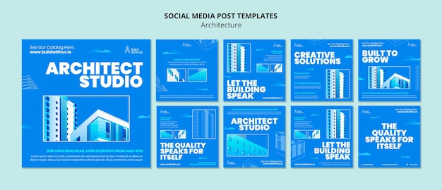 Kolekcja Postów Na Instagramie Studia Architektonicznego