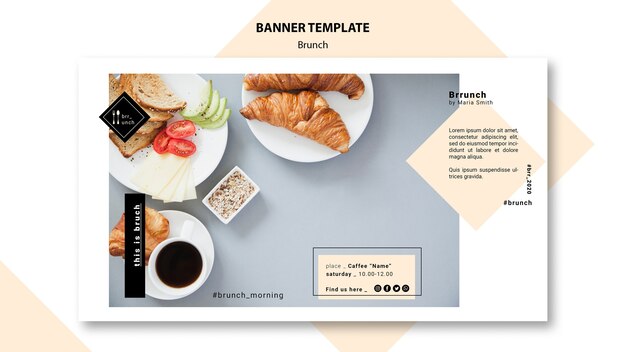 Koncepcja szablon transparent smaczne brunch