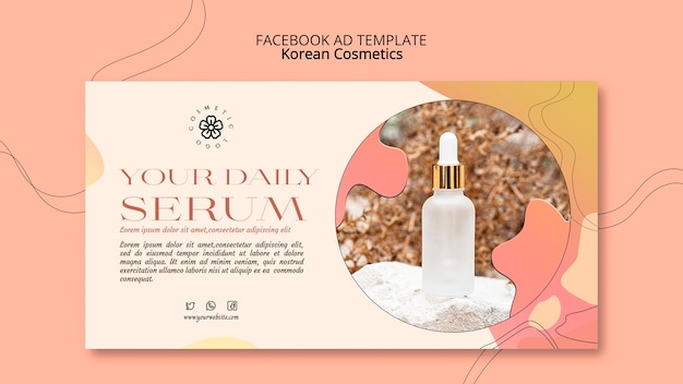 Bezpłatny plik PSD koreański szablon facebooka kosmetyków
