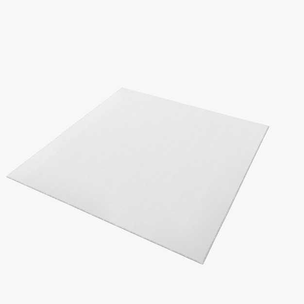 Kształt na białym tle kwadratowy dywan