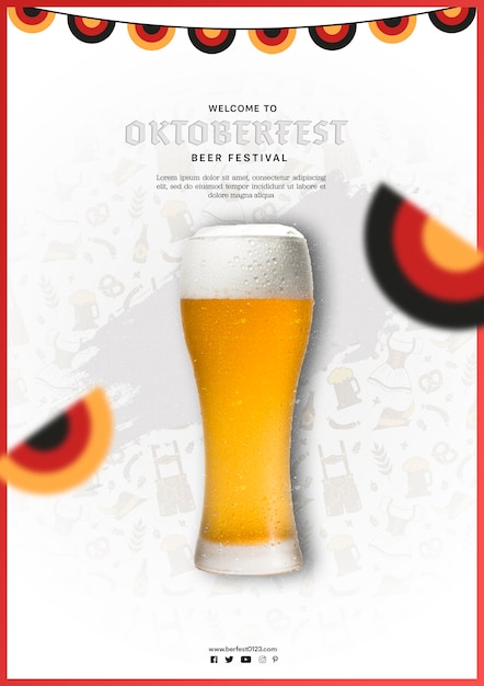 Kufel Do Piwa Oktoberfest Z Kolorowymi Flagami