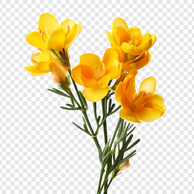 Bezpłatny plik PSD kwiat frezji png na przezroczystym tle