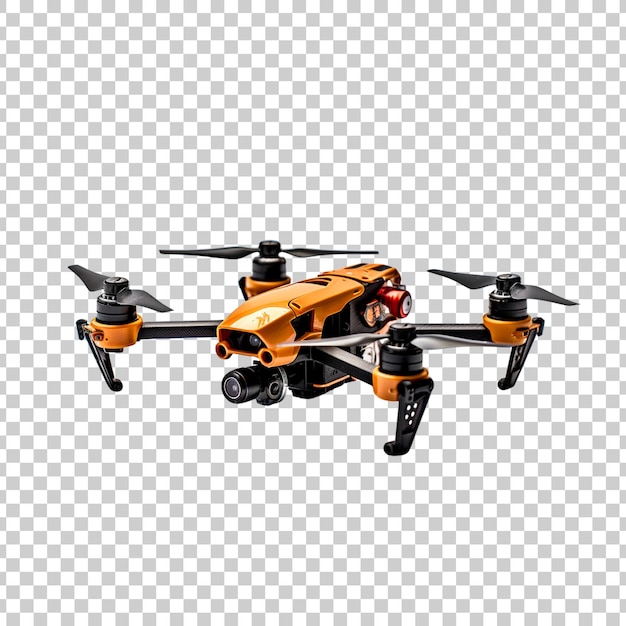 Latający Dron Z Wycięciem Kamery Wyizolowanym Na Przezroczystej Tle