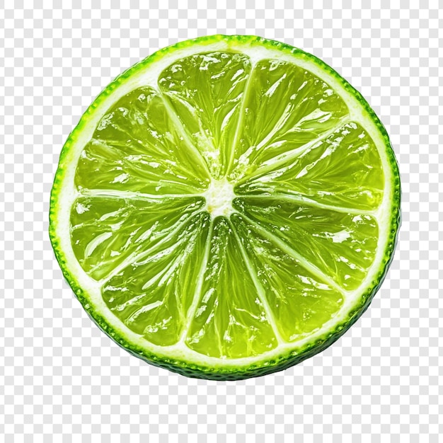 Lime Slice Żywy zielony cytrus z bliska