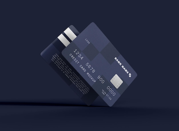 Makieta dwóch kart kredytowych