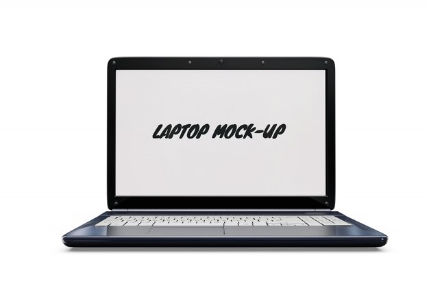 Makieta laptopa na białym tle