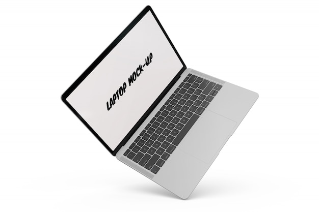 Makieta laptopa na białym tle