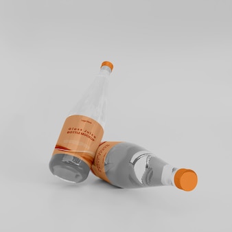Makieta opakowania szklanej butelki po soku medycyna makieta opakowania butelki