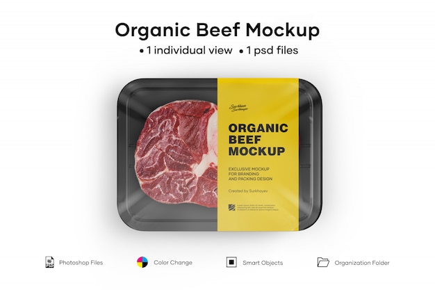 Makieta organicznej wołowiny